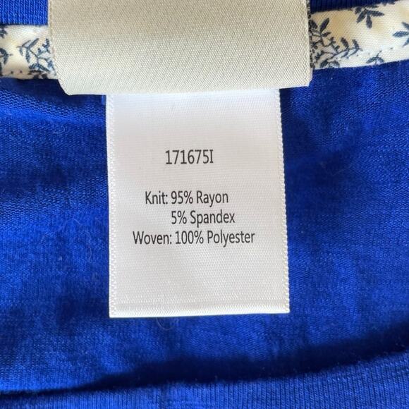 ANTHROPOLOGIE DOLAN Left Coast Loren High-Low Tunic Royal Blue Size S - Picture 8 of 9
